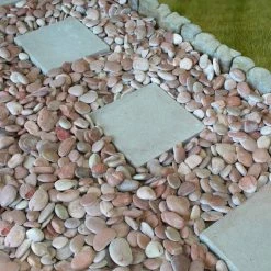 Rain Forest 0.4 cu. ft. 1 in. x 3 in. Bahama Pink Beach Pebbles -Southwest Boulder Online Shop rain forest bagged landscape rocks rfbpkbp3 30 4f 1000