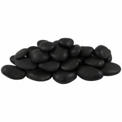 Rain Forest 20 lb. Grade A Black Polished Pebbles 1 in. to 2 in.