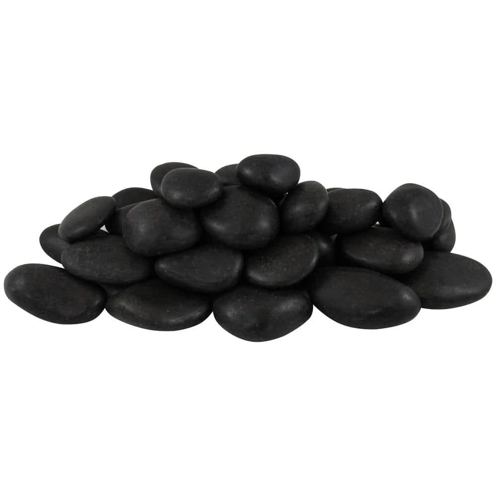 Rain Forest 20 lb. Grade A Black Polished Pebbles 1 in. to 2 in. 1 Rain Forest 20 lb. Grade A Black Polished Pebbles 1 in. to 2 in.