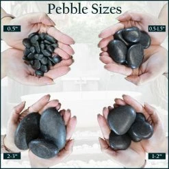 Rain Forest 0.4 cu. ft. 1 in. to 2 in., 30 lbs. Black Super Polished Pebbles 10 Rain Forest 0.4 cu. ft. 1 in. to 2 in., 30 lbs. Black Super Polished Pebbles -Southwest Boulder Online Shop rain forest bagged landscape rocks rfbrps2 30 44 1000