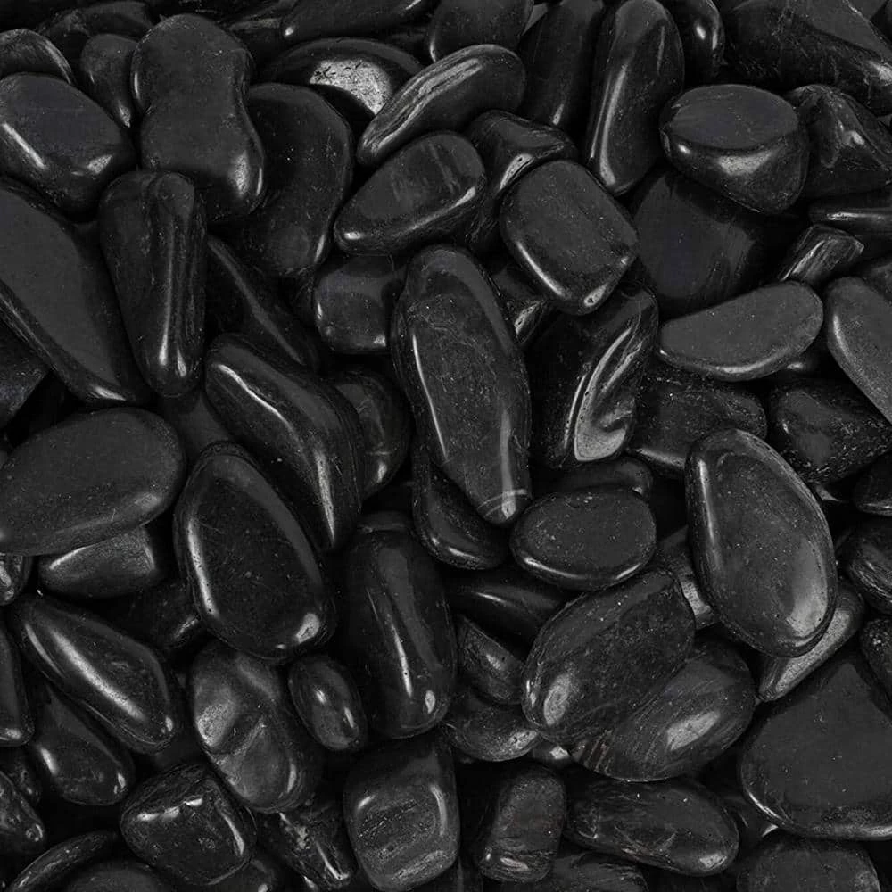 Rain Forest 0.4 cu. ft. 1 in. to 2 in., 30 lbs. Black Super Polished Pebbles 2 Rain Forest 0.4 cu. ft. 1 in. to 2 in., 30 lbs. Black Super Polished Pebbles - Image 2