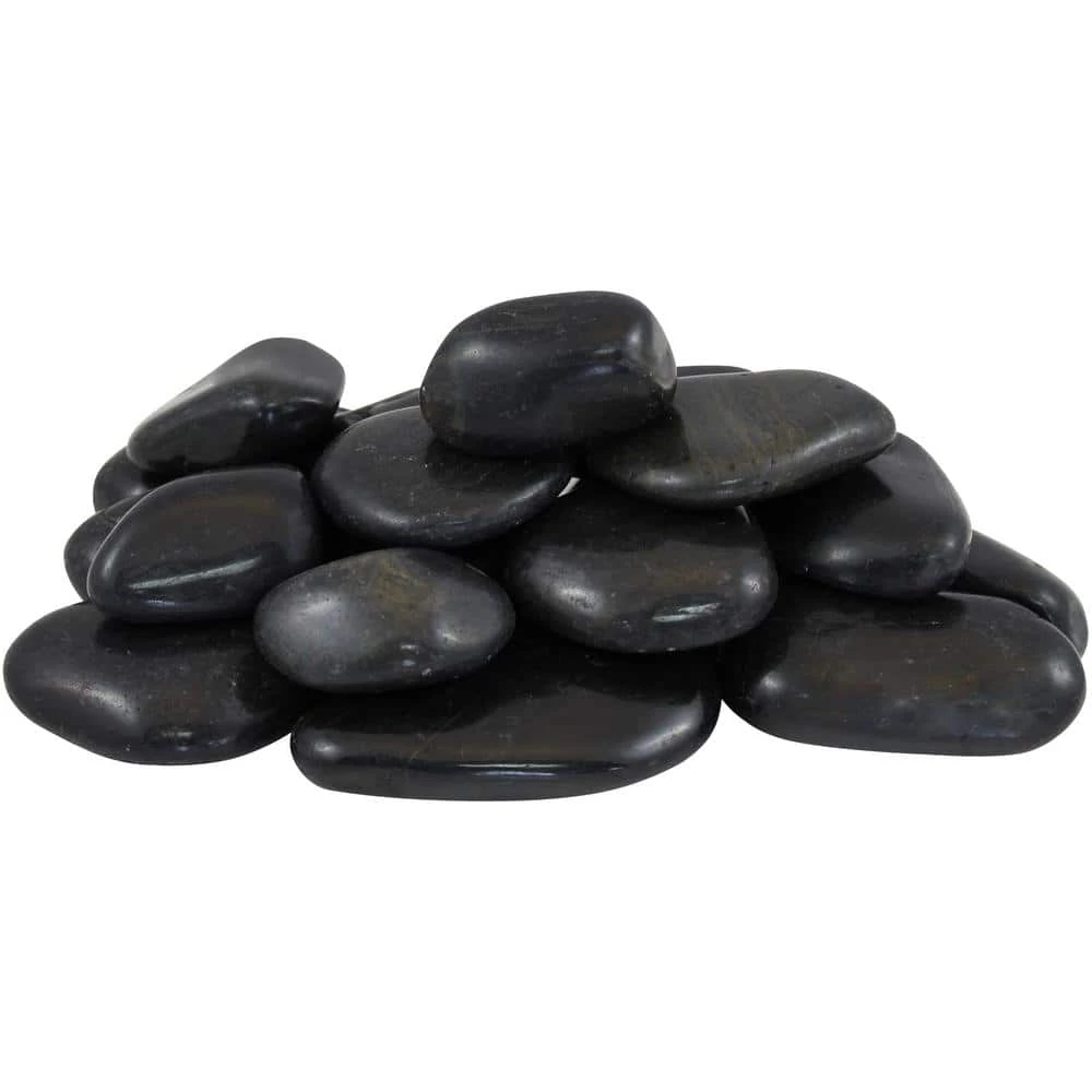Rain Forest 0.4 cu. ft. 2 in. to 3 in., 30 lbs. Black Super Polished Pebbles 3 Rain Forest 0.4 cu. ft. 2 in. to 3 in., 30 lbs. Black Super Polished Pebbles - Image 3