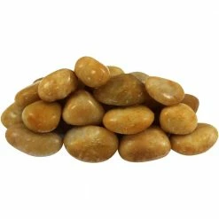 Rain Forest 0.25 cu. ft. 0.5 in. to 1.5 in. 20 lbs. Small Golden Sapphire Pebbles -Southwest Boulder Online Shop rain forest bagged landscape rocks rfgsp1 20 c3 1000