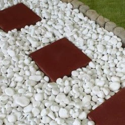 Rain Forest 2 in. to 3 in. 30 lb. Large Snow White Pebbles 10 Rain Forest 2 in. to 3 in. 30 lb. Large Snow White Pebbles -Southwest Boulder Online Shop rain forest bagged landscape rocks rfswp3 30 4f 1000