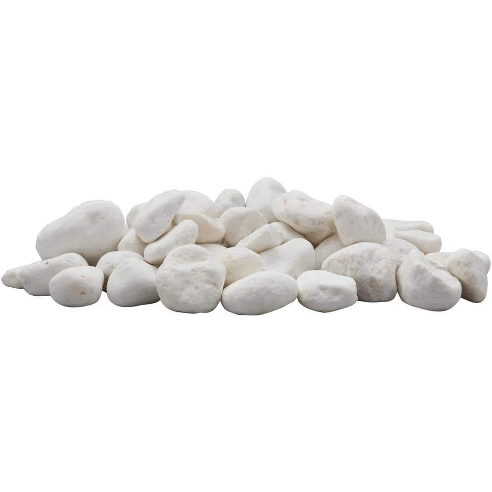 Rain Forest 2 in. to 3 in. 30 lb. Large Snow White Pebbles 2 Rain Forest 2 in. to 3 in. 30 lb. Large Snow White Pebbles - Image 2