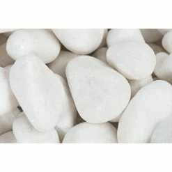 Rain Forest 0.4 cu. ft., 0.5 in. to 1.5 in. Snow White Pebble (30-Pack Pallet)