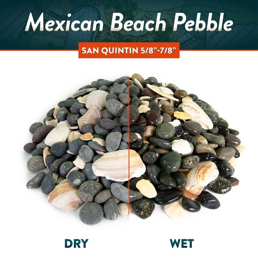 Southwest Boulder & Stone 0.25 cu. ft. 5/8 in. to 7/8 in. San Quintin Mexican Beach Pebble Smooth Round Rock for Gardens, Landscapes and Ponds 2 Southwest Boulder & Stone 0.25 cu. ft. 5/8 in. to 7/8 in. San Quintin Mexican Beach Pebble Smooth Round Rock for Gardens, Landscapes and Ponds - Image 2