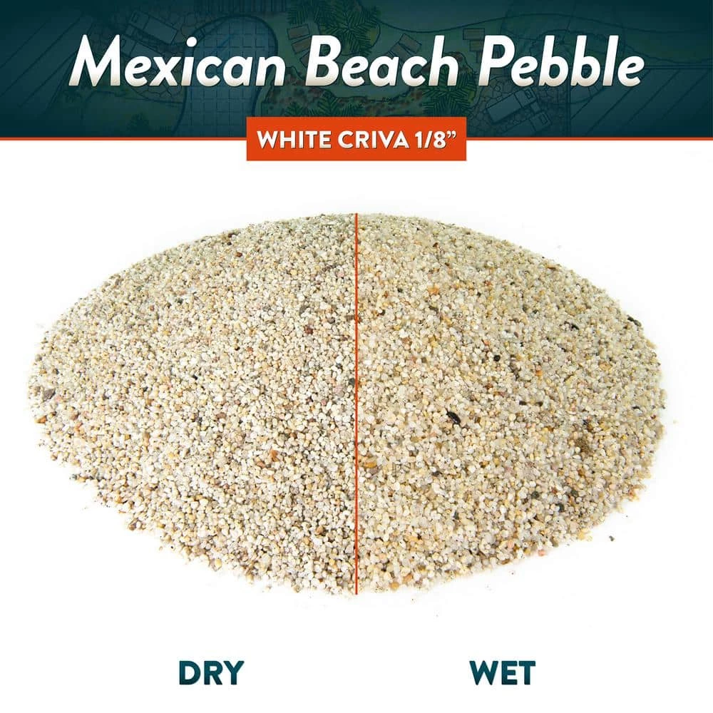Southwest Boulder & Stone 0.25 cu. ft. 1/4 in. White Criva Mexican Beach Pebble Smooth Round Rock for Gardens, Landscapes and Ponds 2 Southwest Boulder & Stone 0.25 cu. ft. 1/4 in. White Criva Mexican Beach Pebble Smooth Round Rock for Gardens, Landscapes and Ponds - Image 2