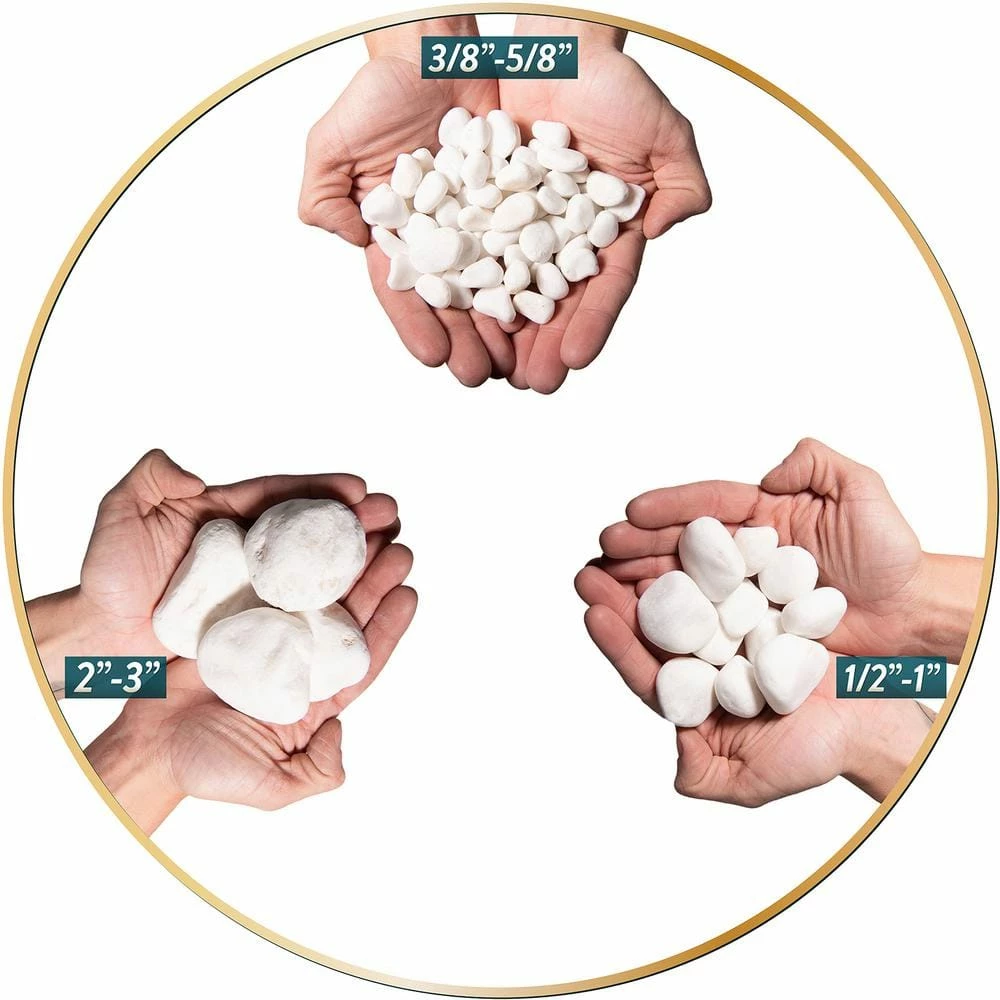 Southwest Boulder & Stone 0.25 cu. ft. 2 in. to 3 in. Porcelain White Rock Pebbles for Potted Plants, Gardening and Succulents 4 Southwest Boulder & Stone 0.25 cu. ft. 2 in. to 3 in. Porcelain White Rock Pebbles for Potted Plants, Gardening and Succulents - Image 4