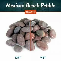 Southwest Boulder & Stone 0.25 cu. ft. 1 in. to 2 in. Roja Mexican Beach Pebble Smooth Round Rock for Gardens, Landscapes and Ponds -Southwest Boulder Online Shop southwest boulder stone bagged landscape rocks 02 0276 77 1000