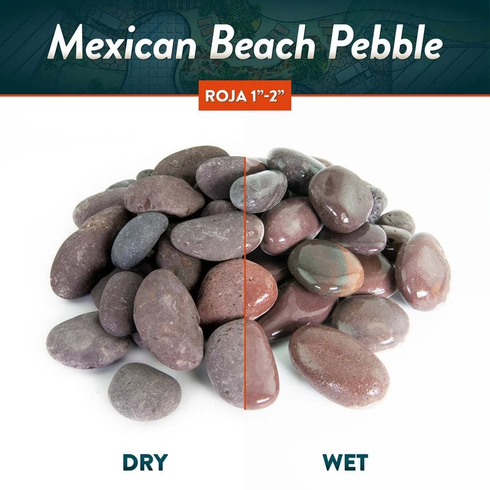 Southwest Boulder & Stone 0.25 cu. ft. 2 in. to 3 in. Roja Mexican Beach Pebble Smooth Round Rock for Gardens, Landscapes and Ponds 7 Southwest Boulder & Stone 0.25 cu. ft. 2 in. to 3 in. Roja Mexican Beach Pebble Smooth Round Rock for Gardens, Landscapes and Ponds - Image 7