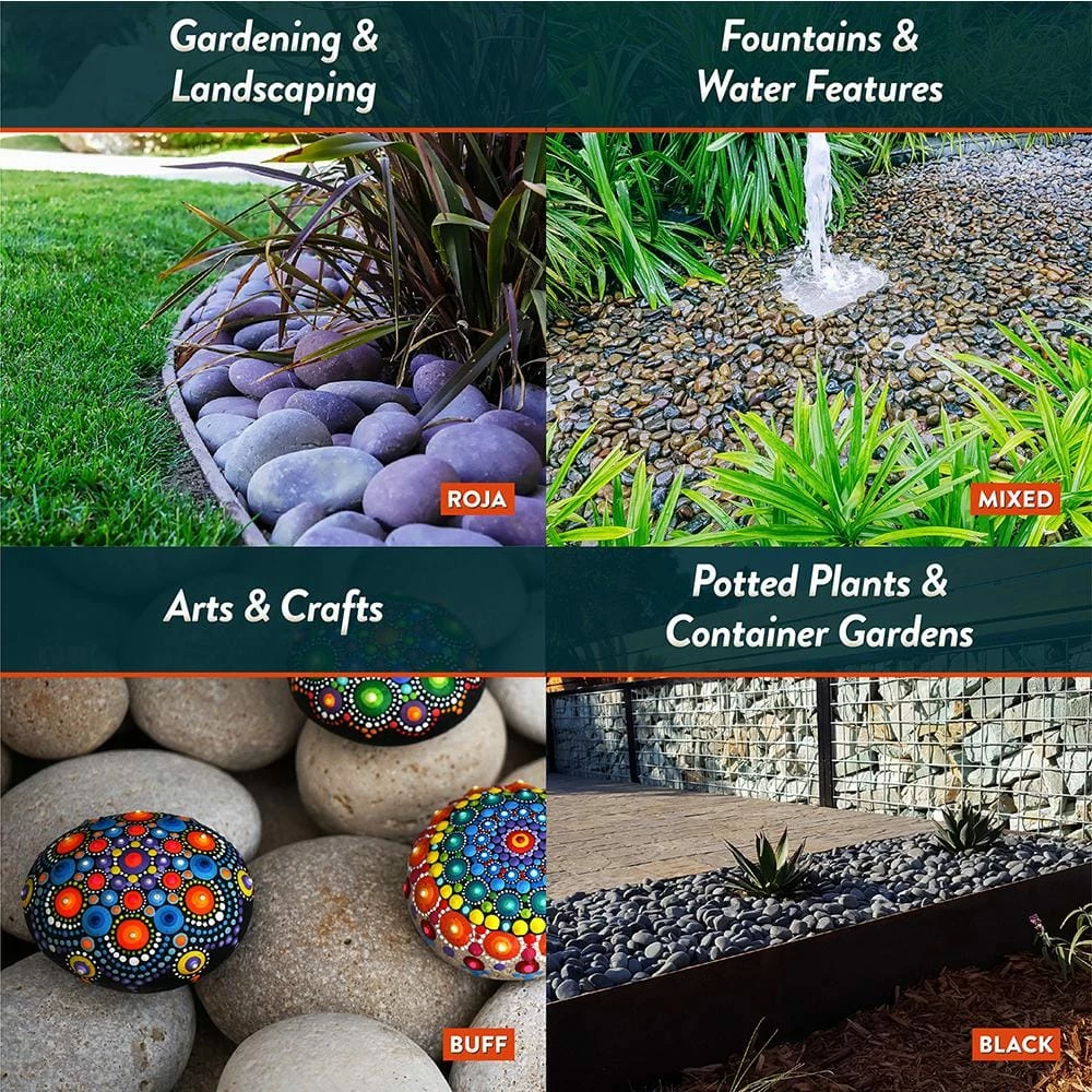 Southwest Boulder & Stone 0.50 cu. ft. 1/2 in. to 1 in. Black Mexican Beach Pebble Smooth Round Rock for Gardens, Landscapes and Ponds 3 Southwest Boulder & Stone 0.50 cu. ft. 1/2 in. to 1 in. Black Mexican Beach Pebble Smooth Round Rock for Gardens, Landscapes and Ponds - Image 3