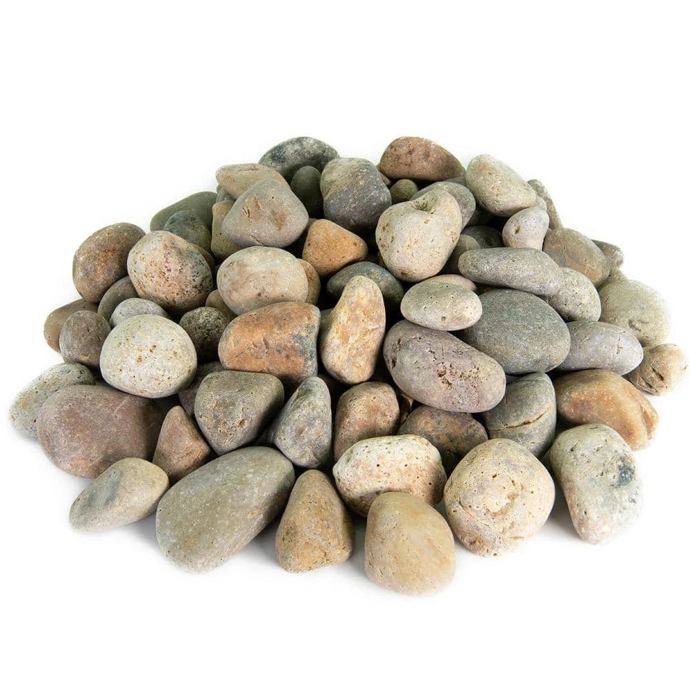 Southwest Boulder & Stone 0.50 cu. ft. 1 in. to 2 in. Buff Mexican Beach Pebble Smooth Round Rock for Gardens, Landscapes and Ponds 1 Southwest Boulder & Stone 0.50 cu. ft. 1 in. to 2 in. Buff Mexican Beach Pebble Smooth Round Rock for Gardens, Landscapes and Ponds