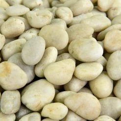 Southwest Boulder & Stone 0.125 cu. ft. 3/8 in. - 5/8 in. 10 lbs. White Small Polished Rock Pebbles for Planters, Gardens, Aquariums and More