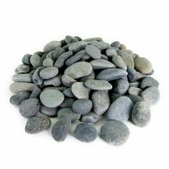 Southwest Boulder & Stone 0.25 cu. ft. 2 in. to 3 in. Black Mexican Beach Pebble Smooth Round Rock for Gardens, Landscapes and Ponds